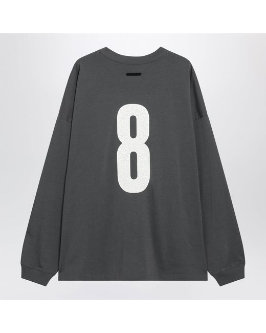 Fear Of God Black Merch Longsleeved Cotton Tshirt for men