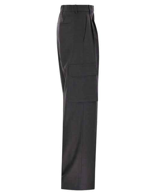 Herno Black Cargo Trousers