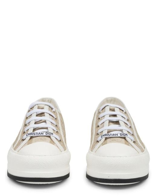 Dior White Dior Sneaker Con Motivo Logo