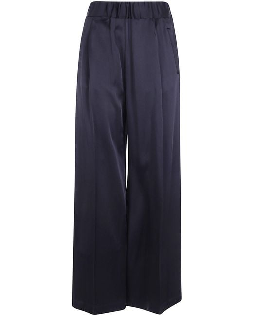 Semicouture Blue "Jhonny" Wide Leg Trousers