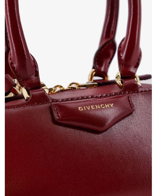 Givenchy Red Antigona Ew Mini Leather Crossbody Bag