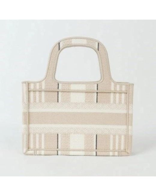 Dior Metallic Book Tote Micro Bag