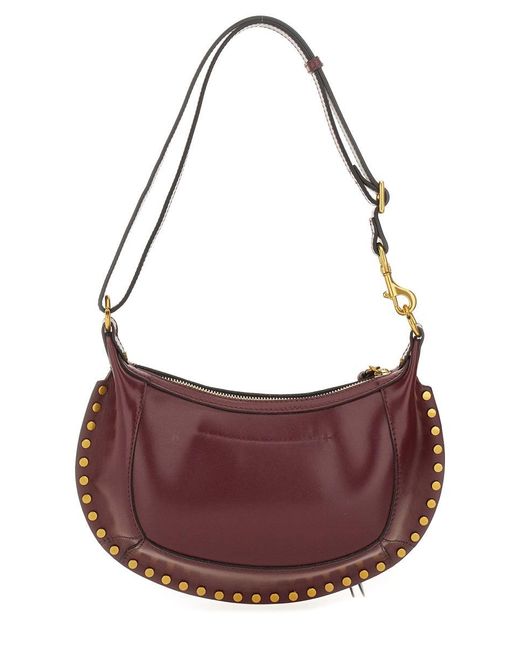 Isabel Marant Purple Bordeaux Leather Shoulder Bag