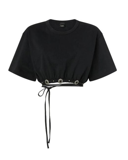Pinko Black Cotton Sweater