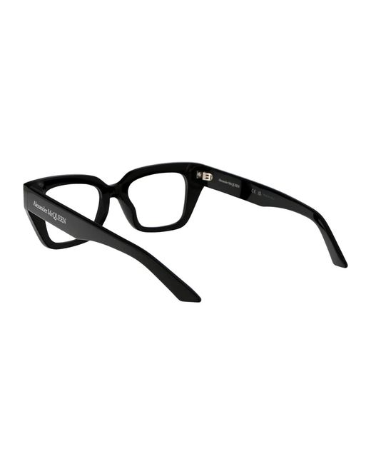 McQueen Black Acetate Optical Glasses