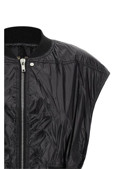 Rick Owens Black 'Tatlin Bomber' Vest