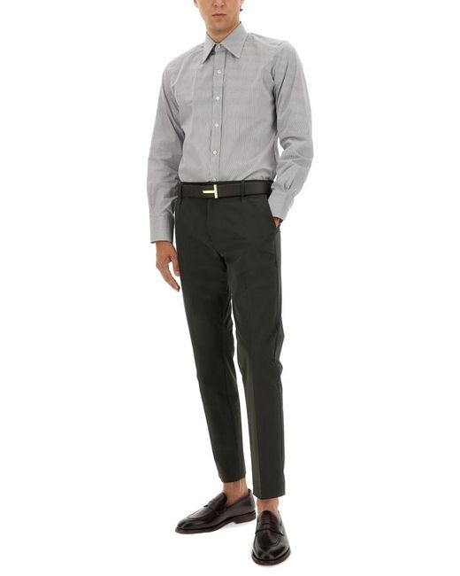 Tom Ford Gray Striped Shirt for men