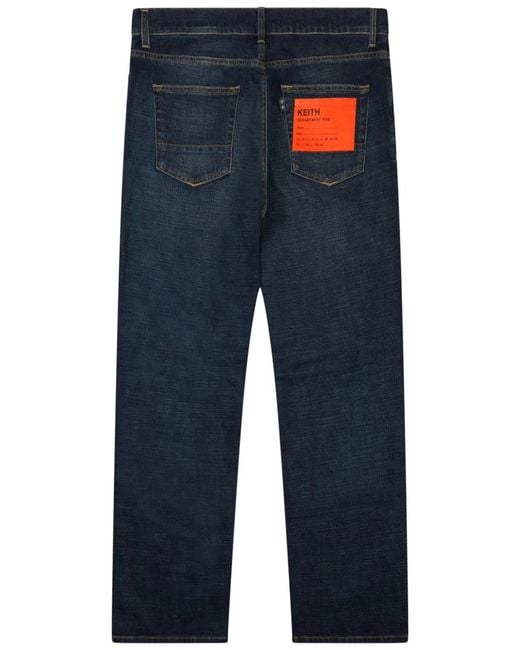 Department 5 Blue Jeans With Logo Patch for men
