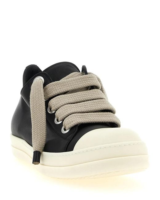 Rick Owens Black 'Jumbolace Low Sneaks' Sneakers