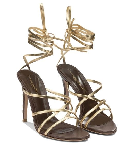 Gianvito Rossi Metallic Heeled Sandals