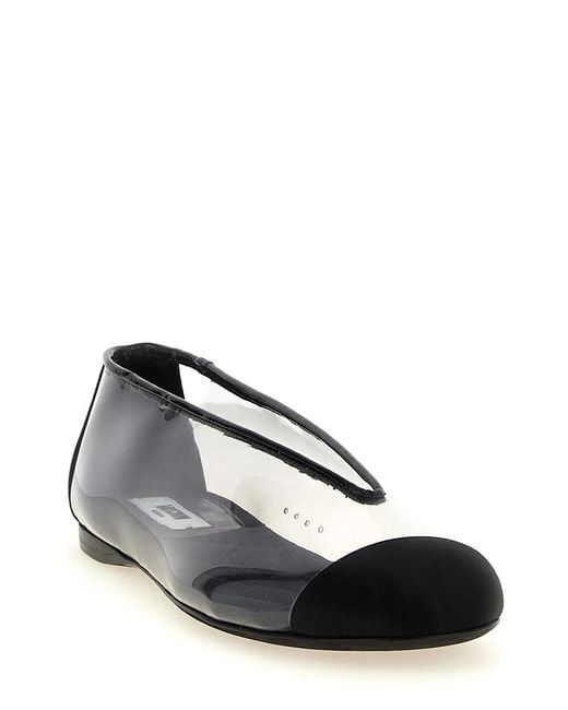 Moschino Black Pvc Ballet Flats