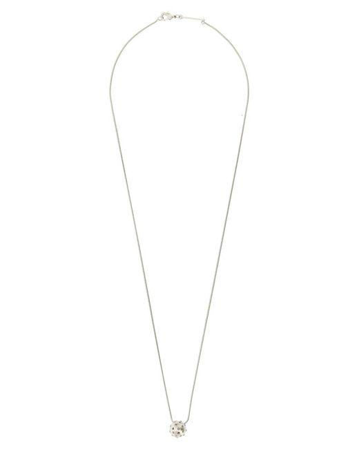 Rick Owens White 'Mini Orb' Necklace