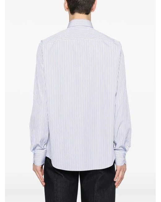Valentino Garavani White Striped Cotton Shirt for men