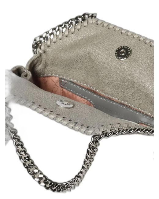 Stella McCartney Gray Falabella Tiny Crossbody Bag