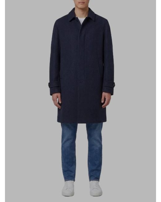 Lardini Blue Dark Single-Breasted Coat for men