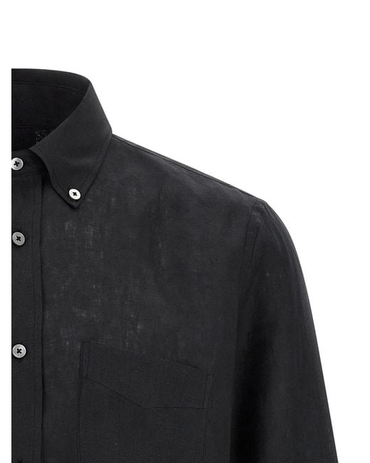 Rivvia Projects Black Linen Shirt for men