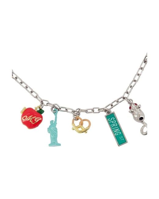Marc Jacobs White New York Charm Necklace