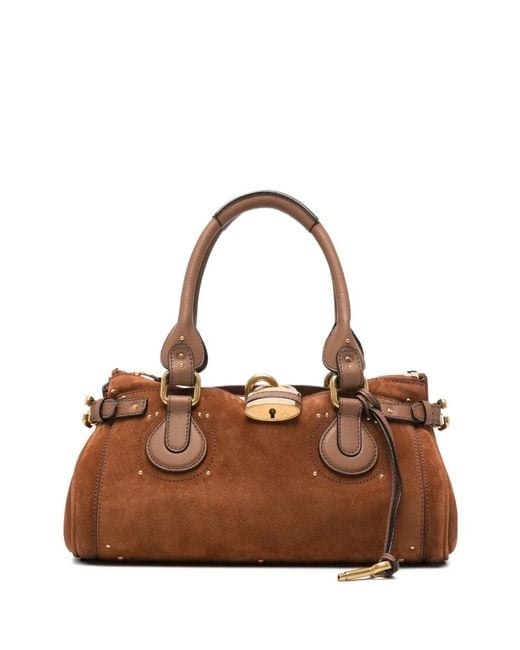 Chloé Brown Paddington Leather Shoulder Bag