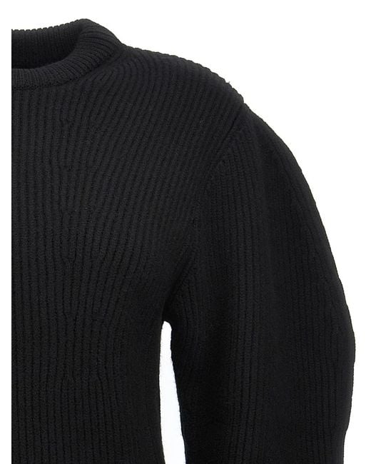 Jil Sander Black Ribbed Sweater