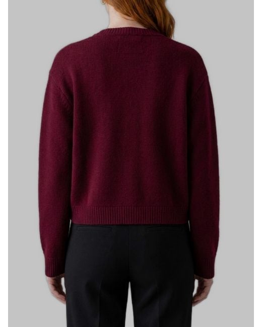 Lisa Yang Red Deep Plum Emmylou Cardigan Jacket