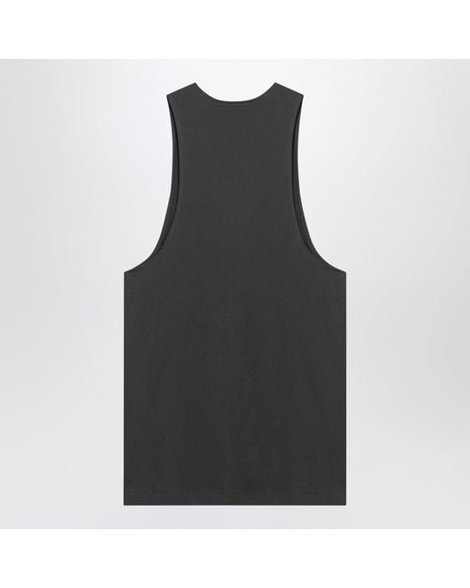 Fear Of God Black Essential Iron Cotton Tank Top for men