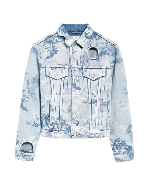 Off-White c/o Virgil Abloh Blue Printed Denim Jacket