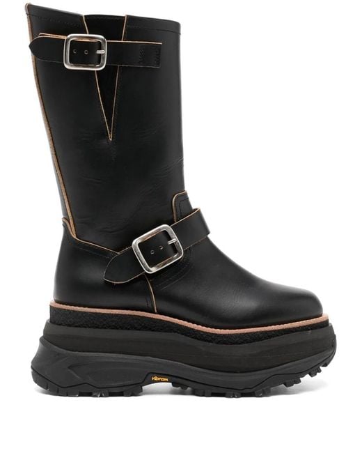 Sacai Black Engineer Boots