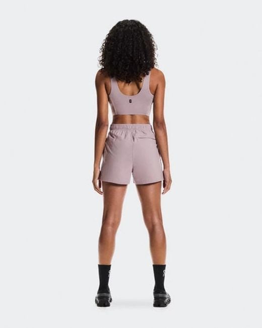 On Shoes Purple 3 Core Shorts