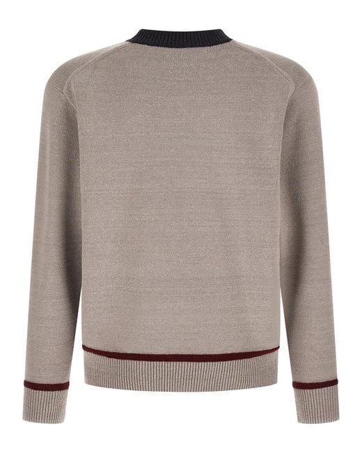 Junya Watanabe Gray Jacquard Sweater for men