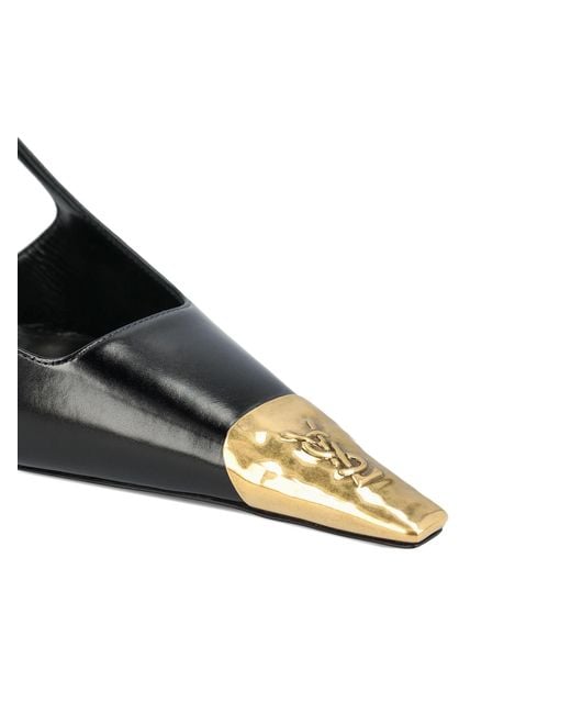 Saint Laurent White Pointed Slingback