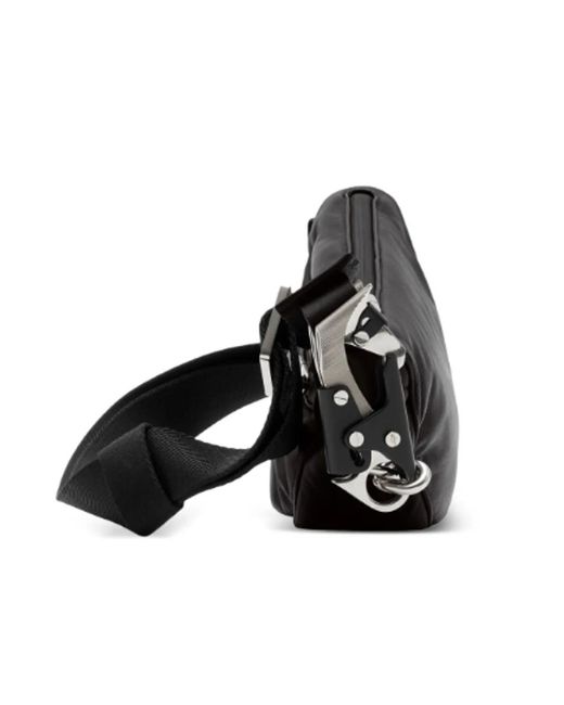 Burberry Black Leather Shield Crossbody Bag for men