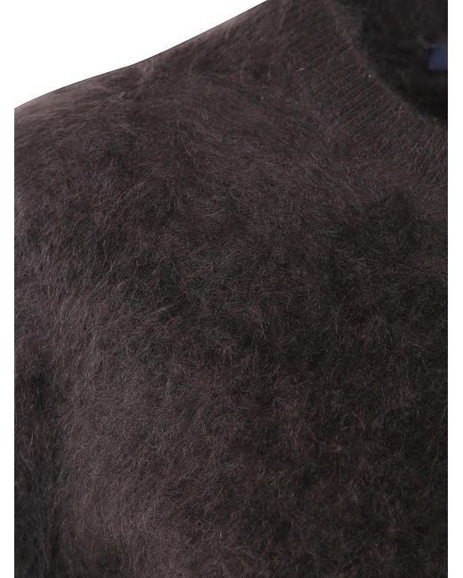 Seventy Black Cashmere Short Sleeves Round Neck Sweater