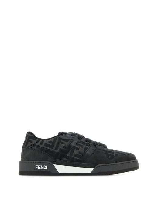 Fendi Black Match Trainers for men