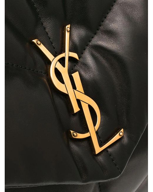 Saint Laurent Black Loulou Puffer Medium Bag