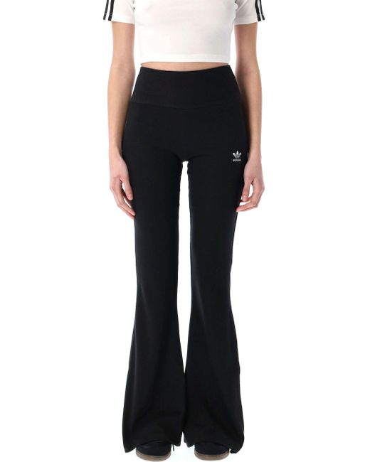 Adidas Originals Black Essentials Rib Flared Leggings