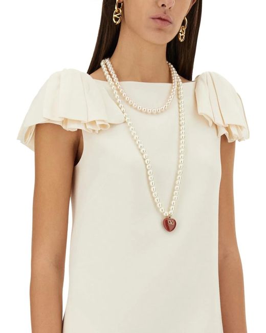 Valentino Garavani White Ivory Wool Blend Dress