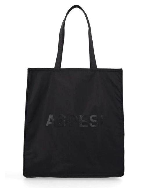 Aspesi Black Tote Bag With Logo