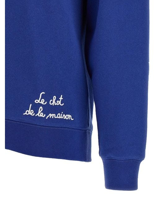 Valentino Garavani Blue 'Chat De La Maison' Sweatshirt