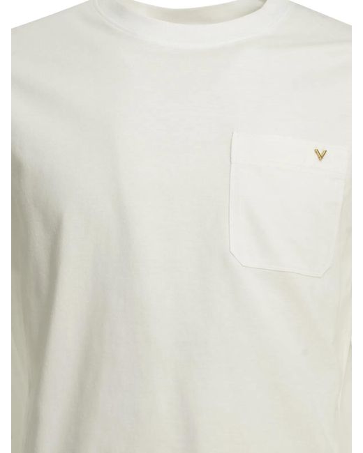 Valentino White "Vltn" Crew-Neck T-Shirt for men