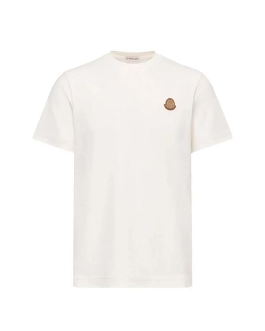 Moncler White Ss T Shirt for men