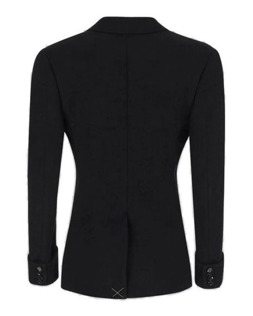 Bottega Veneta Black Cotton Blend Single-Breast Jacket