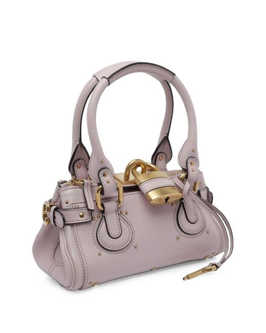 Chloé Gray Chloé Paddington Small Leather Shoulder Bag