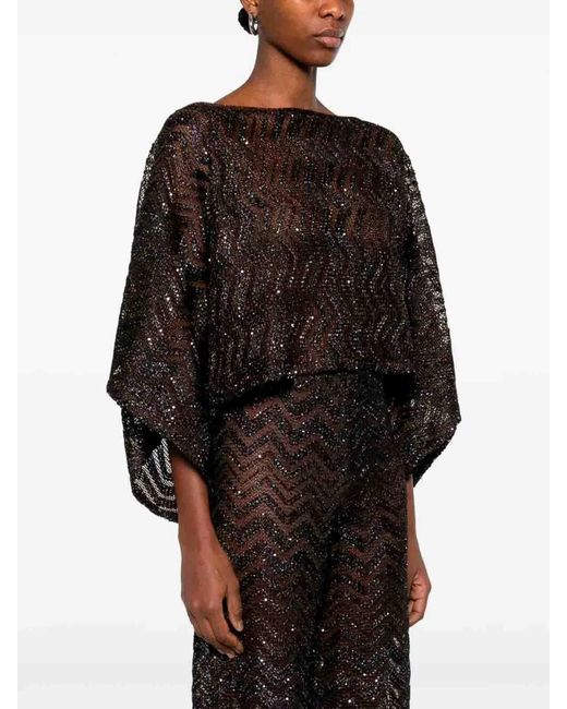 Missoni Black Dark Viscose Polyester Top