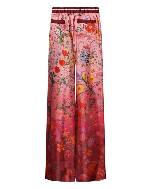 Gucci Red 'Flora Degrade' Pants