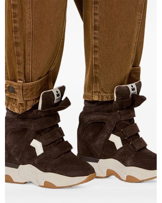 Isabel Marant Brown Balskee Suede Sneakers