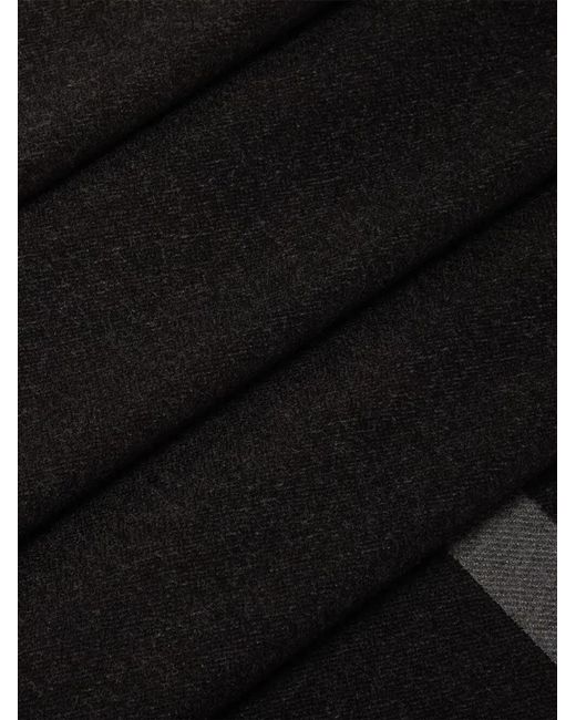 Fendi Black Wool Ff Scarf for men