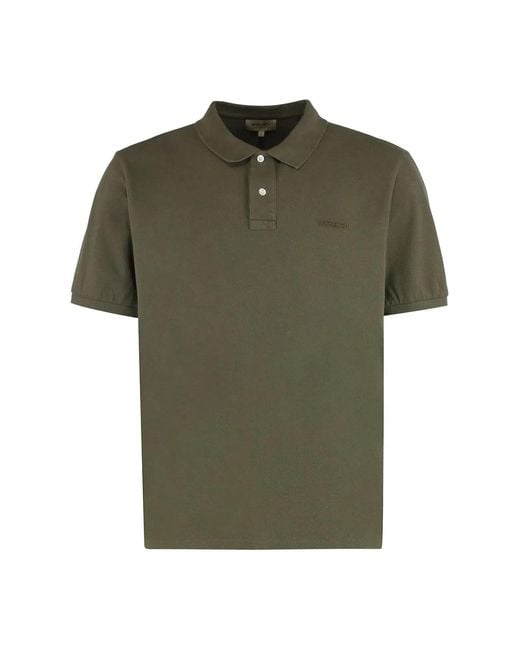 Woolrich Green Cotton-Piqué Polo Shirt for men