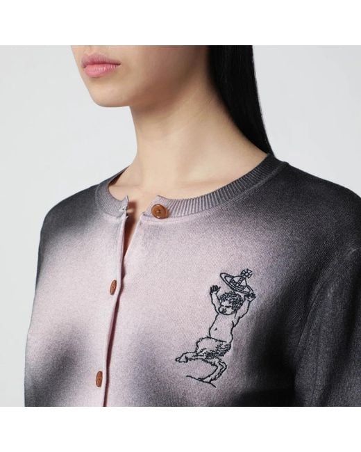 Vivienne Westwood Pink Dégradé-Effect Cardigan