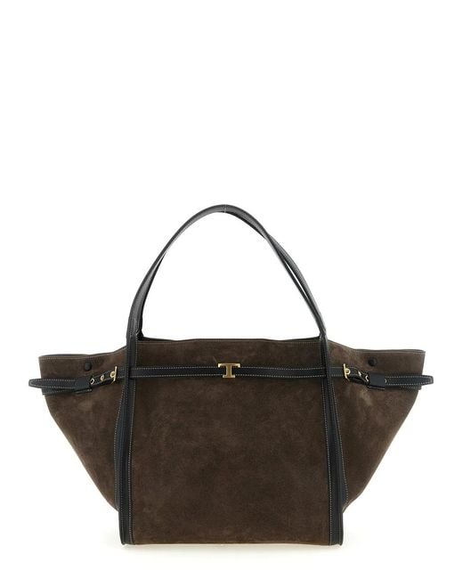 Tod's Brown Medium 'Tim' Shopping Bag
