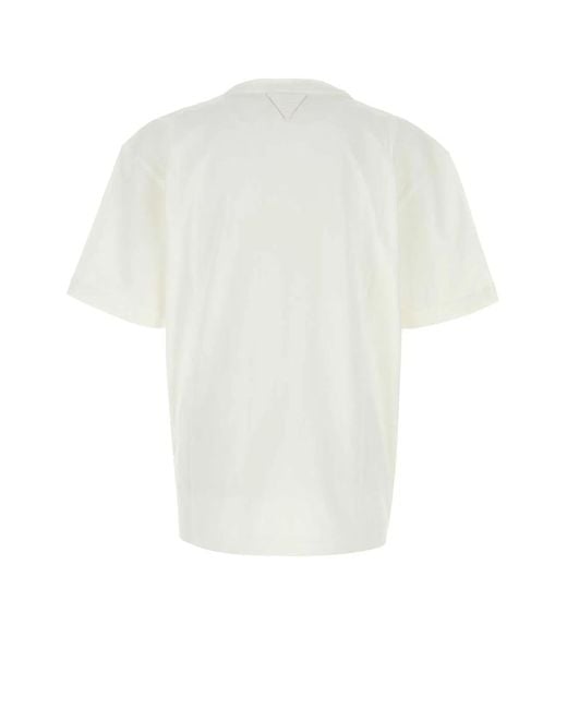 Bottega Veneta White Cotton T-Shirt for men